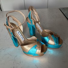 TERRY DE HAVILLAND  ZIA LEATHER PLATFORM HEELS - SHOES 39 / UK 6 - BRAND NEW