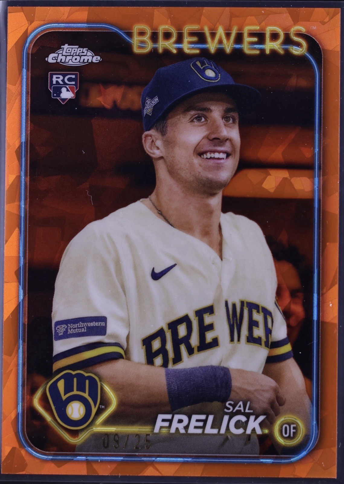 2024 SAL FRELICK Topps Chrome Sapphire SP Variation Orange /25 RC🔥