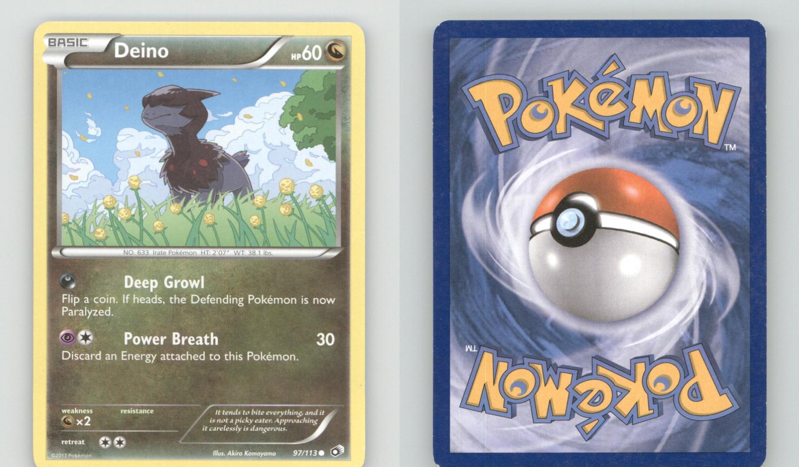 DEINO 97/113 C LEGENDARY TREASURES POKEMON LP