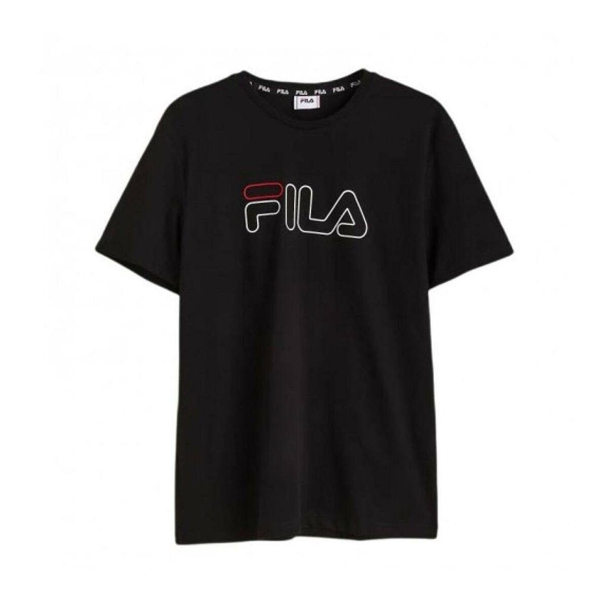 Maglia a Maniche Corte Uomo Fila FAM0225 80010 Nero Taglia:S