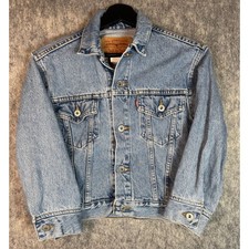Vintage Levi Strauss 57511 Blue Denim 1999 Jean Jacket Boys Small Button Waist