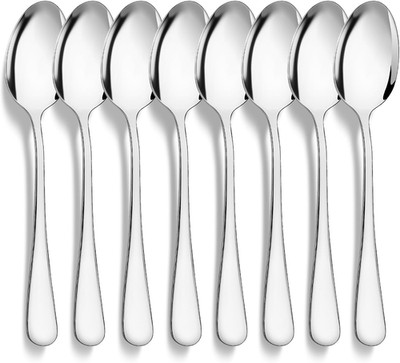 Teelöffel 8 Stück, 18.5Cm Kaffeelöffel Edelstahl Set, Espressolöffel Klein, Dess