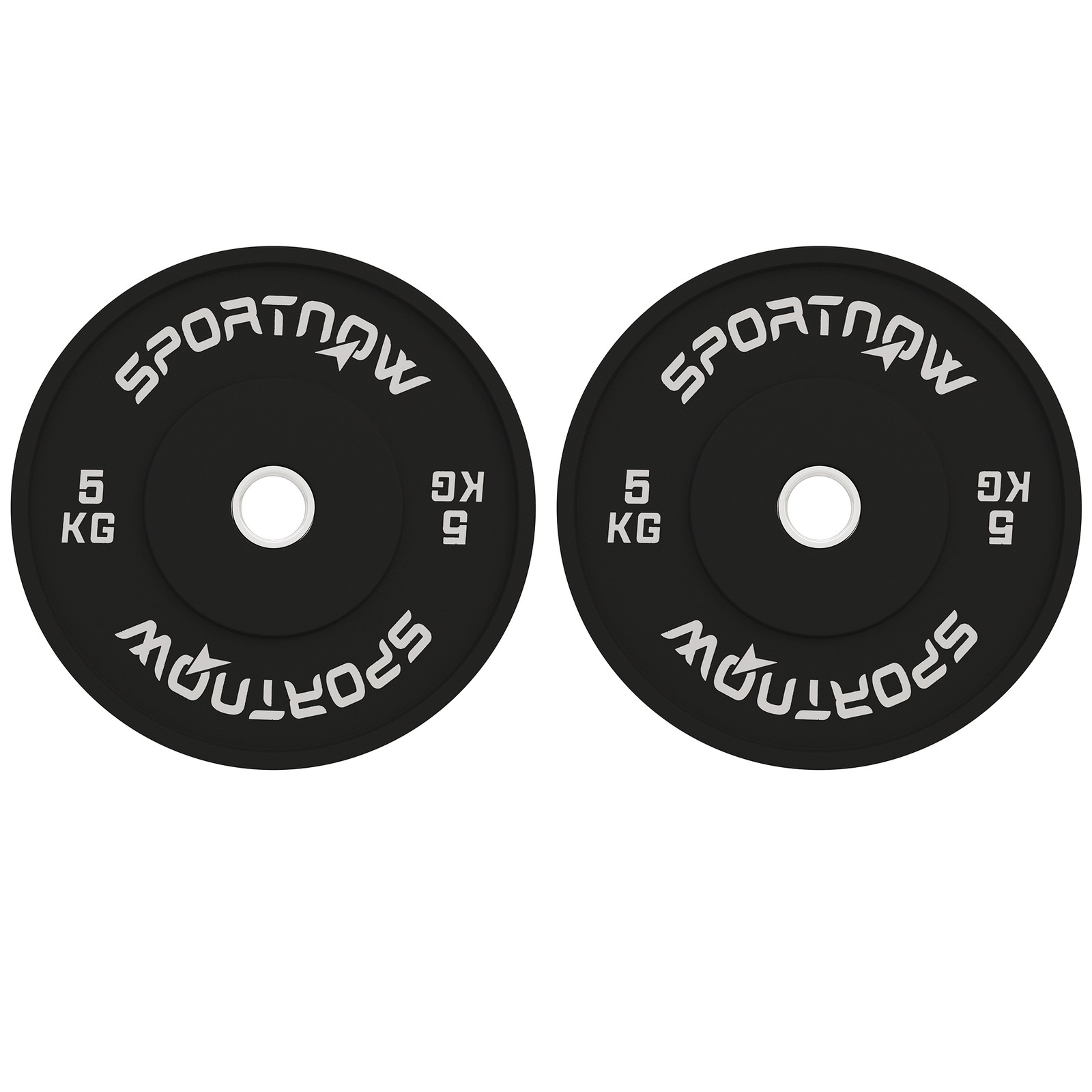 Set di 2 dischi pesi da 5kg in gomma