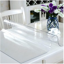 Clear Vinyl Table Protector 36x60 Inch, Stainproof