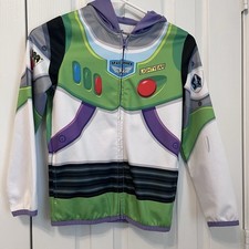 Disney Sz 10 Kids Toy Story Buzz Lightyear Full Zip Up Hoodie Space Ranger