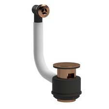 Nuie Slotted Stone Basin Waste with Brass Overflow Modern Bathroom Plug