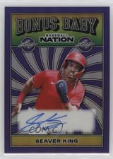 2025 Leaf Baseball Nation Bonus Baby Purple Shimmer 8/8 Seaver King Auto 9cf