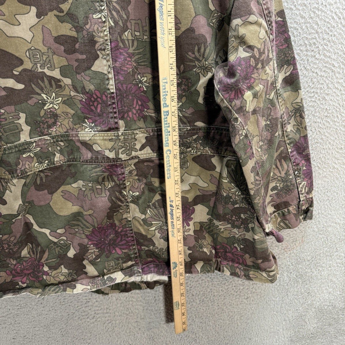 Vintage Roamans Jacket Womens 26W Multicolor Camo Floral Denim