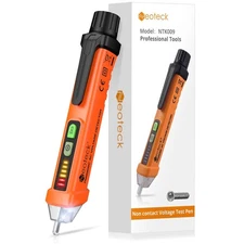Neoteck Non-Contact AC Voltage Tester Pen, 12-1000V, LED Yellow 