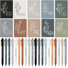 60 Pcs Inspirational Notebooks with Pen Bulk Motivational Mini Notepads Christma