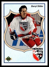 1990-91 Upper Deck DARRYL SITTLER #504 Maple Leafs Heroes of the NHL HOF