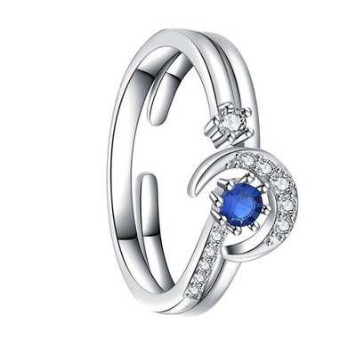 1pc Finger Ring Romantischer Ringstar Moon Creative Open Finger ()