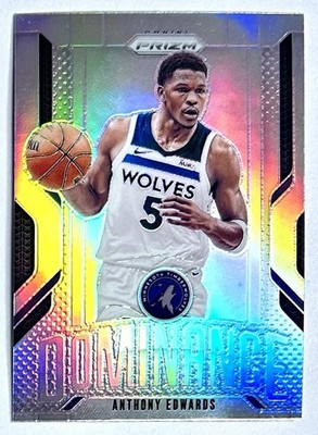 2024-25 Prizm Anthony Edwards Silver Dominance Prizm Refractor SP #9 Wolves Ant