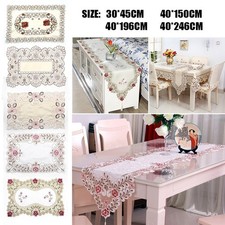 Soft Polyester Table For Runner with Embroidered Flowers for Dining Tables
