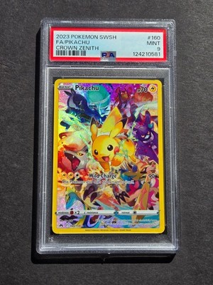 PSA 9 PIKACHU 160/159 - SWSH CROWN ZENITH FULL ART SECRET RARE