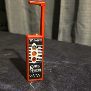 Go With The Glow Battery Tester Red for AAA AA C D Batteries