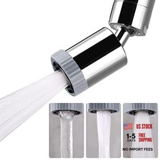 Swivel Faucet Aerator,3-function Faucet Nozzle,360 Big Angle Rotate ChromeA