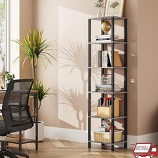 6 Tier Open Bookshelf Space Saving Storage Multifunctional Home Office Organizer