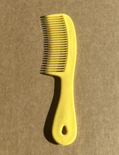 Vintage Unbreakable USA Yellow Travel Pocket Hair Comb 6 Plastic Grooming