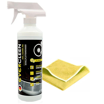 EVERCLEEN Vinyl Record Cleaner Pro Schallplattenreiniger 500ml + Mikrofasertuch