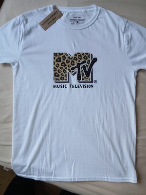 FIFTH DIMENSION T-Shirt ''MTV Glitzer'' Slim Handmade_B Ware_Gr.L_Tee_Hemd_Nicki