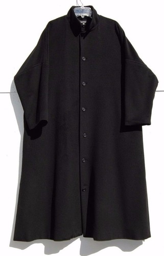 SALE! Eskandar BLACK 100% Cashmere Imperial 52" Long Coat (1) $7890