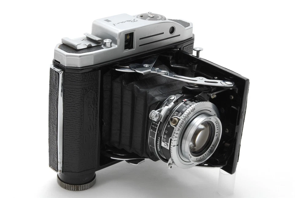 【EXC+++++】Konica Pearl III Rangefinder 6x4.5 Film Camera Hexar 75mm f/3.5 - Image 3 of 4