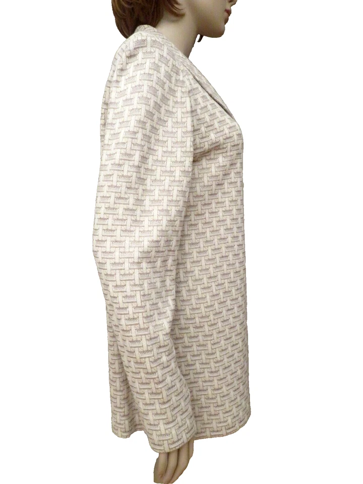 St John Collection Marie Gray Women's Sz 14 Novelty Knit Blazer Jacket Coat NWT - Image 4 of 4