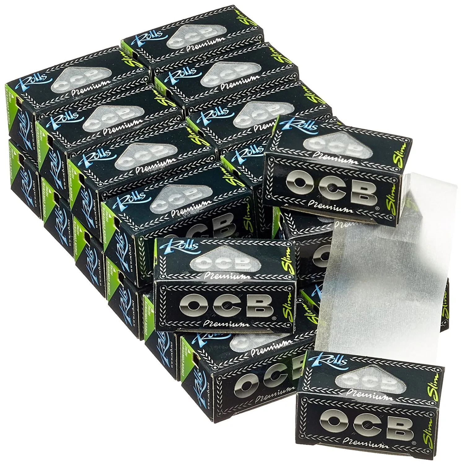 OCB Premium Slim Rolls - 6/10/24 Rolls Premium Rolling Paper