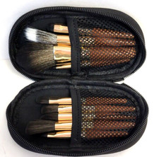 New Cosmetic Makeup Mini Travel Size Zipper Bag Organizer free 9 pcs brushes