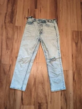 Vigoss Jeans Womens 28 Frankie Slim Straight Light Wash Button Fly