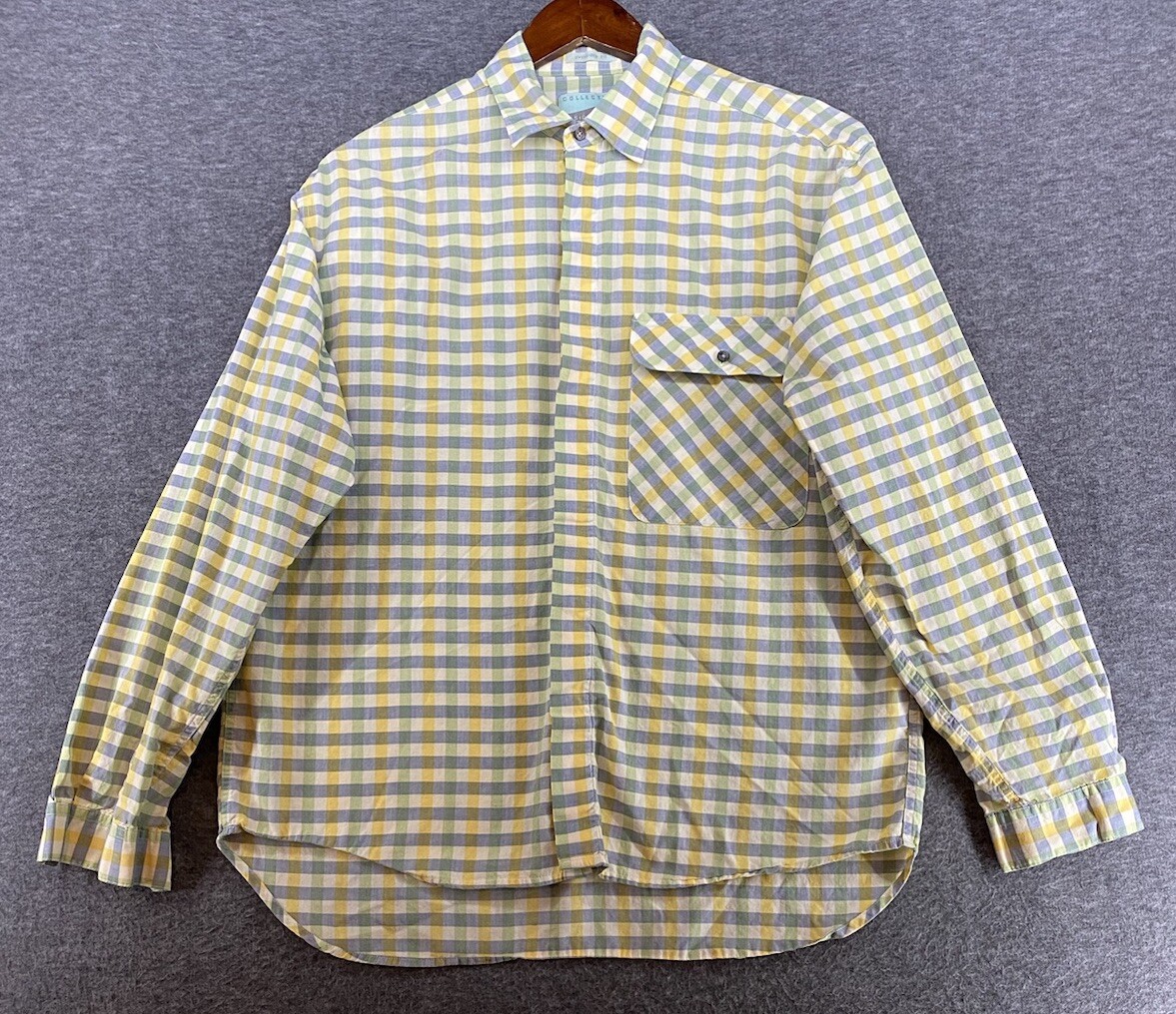 Collections Basic Elements Plaid Long Sleeve Butt… - image 1