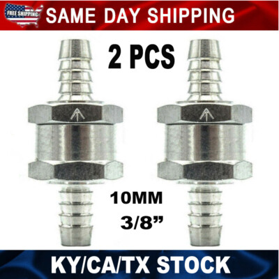 Inline Fuel Check Valve 10mm 3/8" Aluminium Fuel Line One Way Non Return Check Valve Petrol Diesel Gas In Line Check Valves - Foto 11