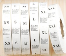 1000pcs/roll XS-XXL garment wash care label c...