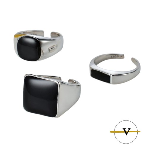 ANELLO DONNA CHEVALIER IN ARGENTO 925 E PIETRA OPALE NERA VINCENT PAUL - Foto 5 di 7
