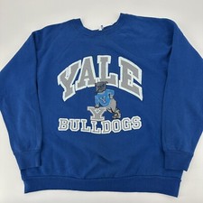 Vintage Yale Sweatshirt Size Large Fits Small Tultex Yale Bulldogs Football
