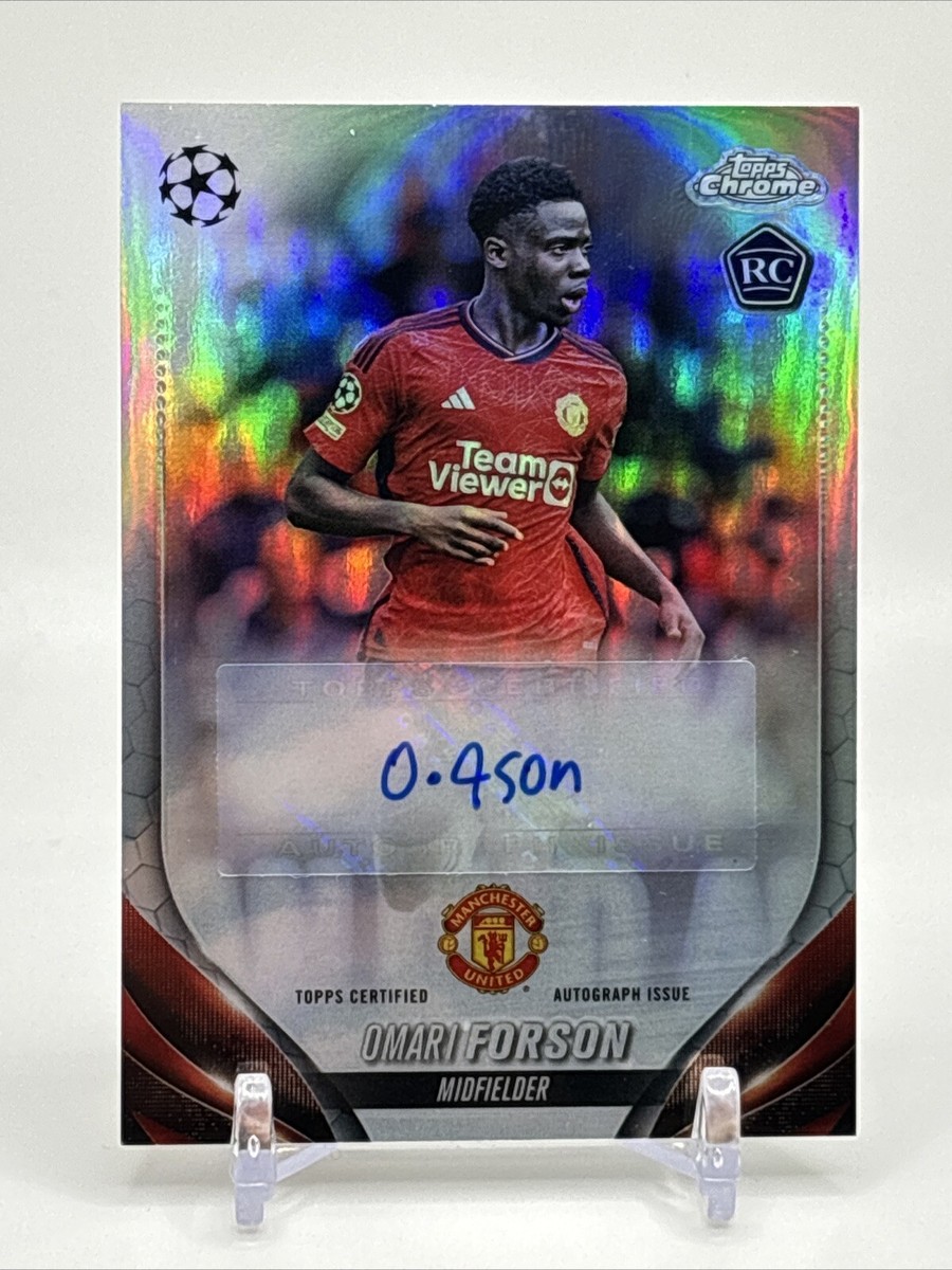 Omari Forson RC 2023-24 Topps Chrome UEFA Autograph Refractor 