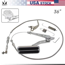 Universal Gas Pedal + 36" Stainless Throttle Cable Bracket Spring Kit Hot Rod