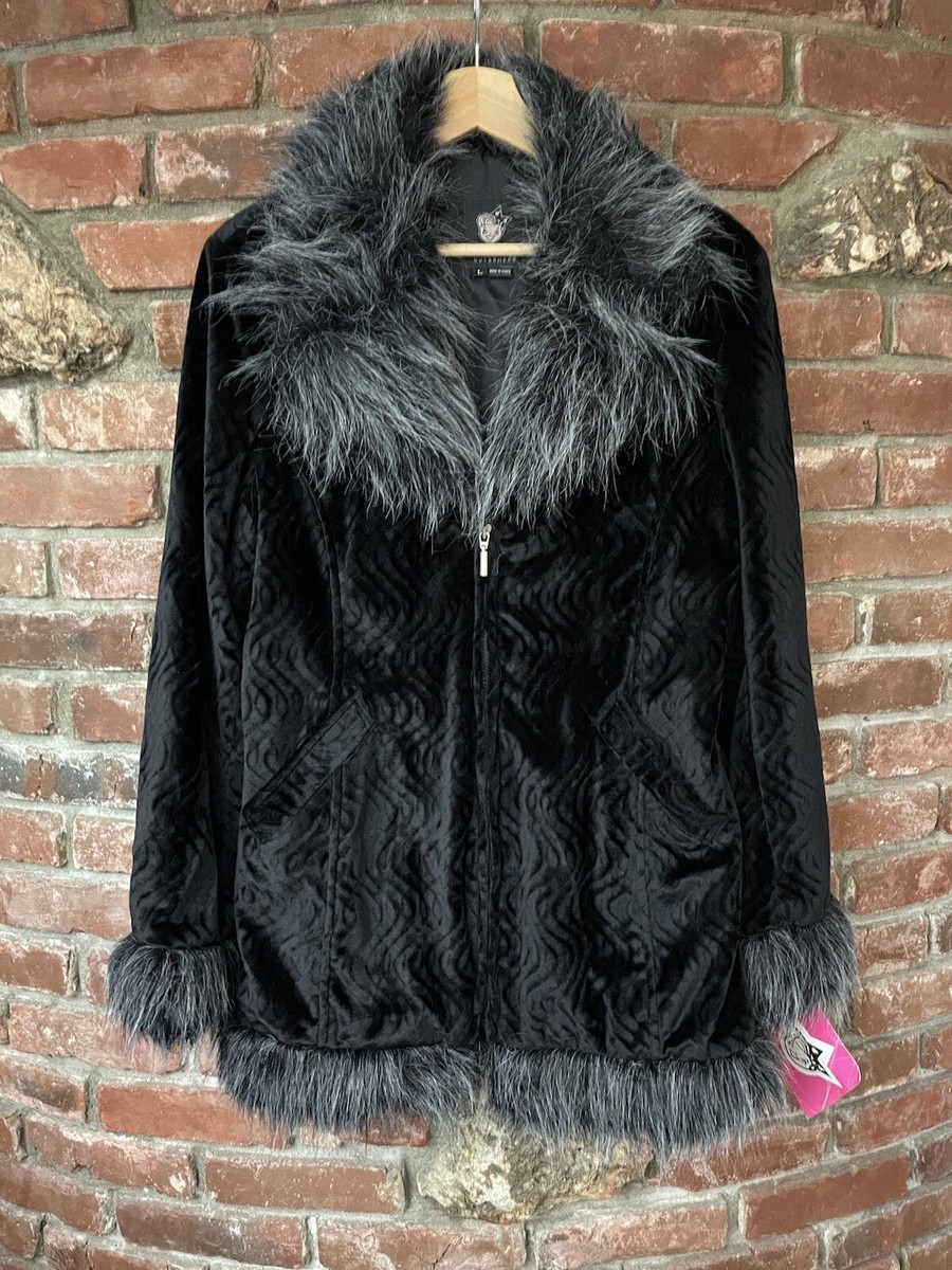 ジャケット・アウター 90s vintage fur coat jacket y2k n2b Vintage 90s 2000s Dollhouse NYC Outerwear Faux Fur Coat Size