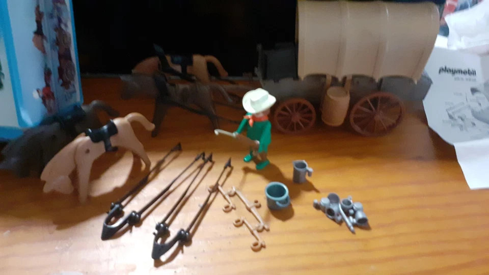 PLAYMOBIL Boite Western Chariot Bâché - Set 3243 - 1976 - Photo 3/4