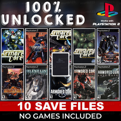 Armored Core 1 2 3 Nexus Raven Nine PSX PS1 PS2 Memory Card 100% Complete Save