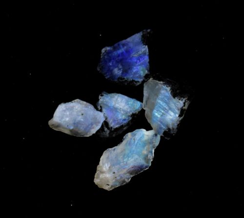 50ct Natural Blue Flash Moonstone Healing Rough Wholesale Moonstone Rough V57-1