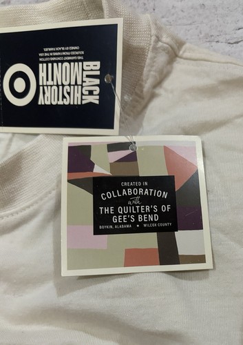 Target x Black History Month Short Sleeve T-shirt size S - Beige/Gee’s Bend NEW - Picture 6 of 7