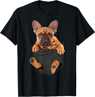 French Bulldog In a Pocket Mid T Shirt Dog Inside Me Gift Unisex T-Shirt