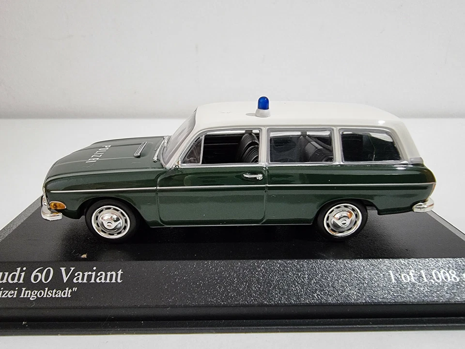 Minichamps 400011390 Audi 60 Variant - 'Polizei Ingolstadt' 1970 1/43 #NEW - Image 2 of 4