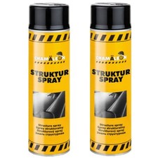 Strukturspray Schwarz 2 x 500ml Strukturlack Kunststoff Stoßstangenspray Plastik