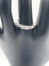Silpada Baguette Stack Cubic Zirconia Ring, Sterling Silver Size 9