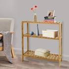 3 Tiers Bamboo Shelf Entryway Storage Shoe Rack Plant Holder Kitchen ...