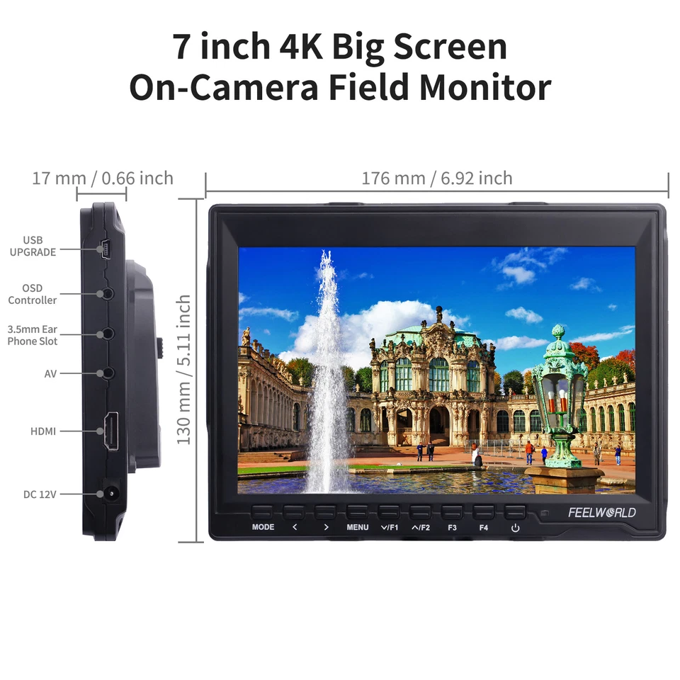 FW759 Video  7'' IPS LCD  1280*800 for DSLR  J1Q7 - Image 2 of 4