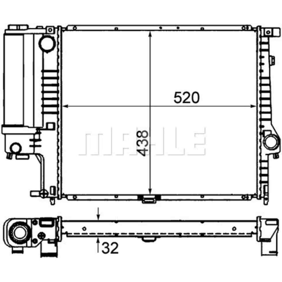 Behr Motorkühlung kühler für BMW E34 1728769 8mk376713-081 online 